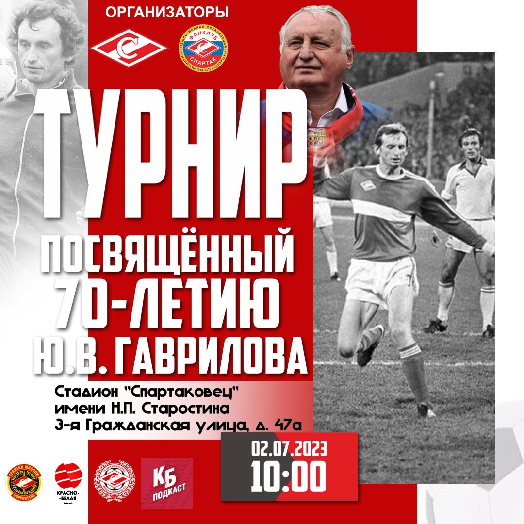Приглашаем на турнир, посвященный 70-летию Юрия Гаврилова